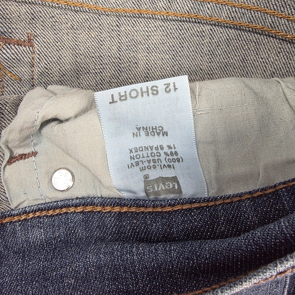 Levis 515 Jeans Sz 12 Short Womens Blue Pants Stretch Ladies Mid‎ Rise Bootcut - Picture 11 of 11